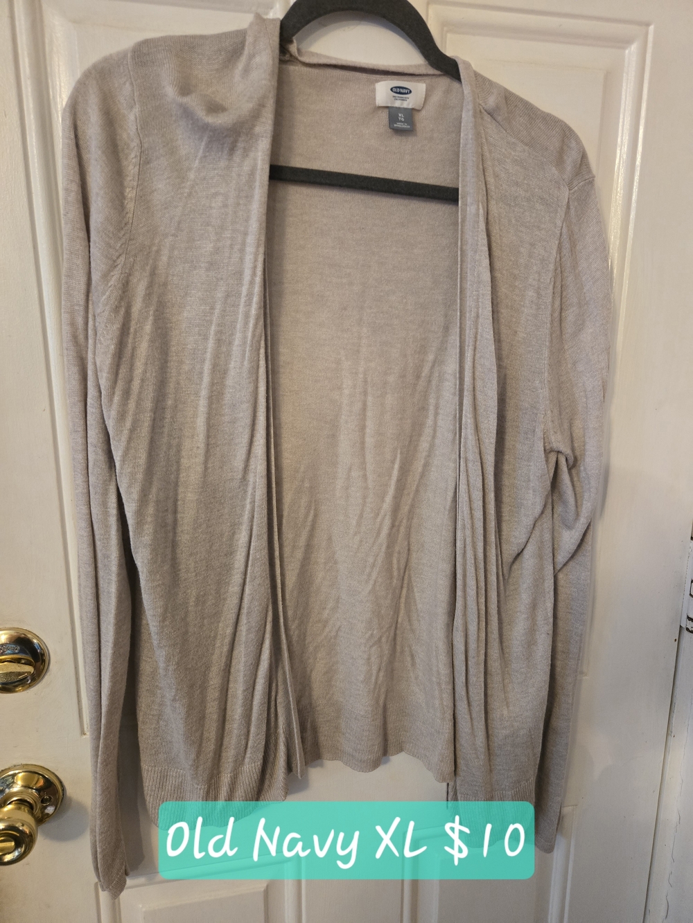 Old Navy Open-Front Cardigan Sweater in Light Taupe